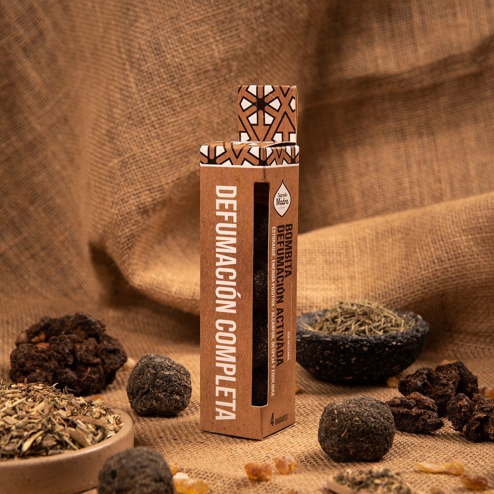 Bombita de Defumación Activada 7 Hierbas y Resinas Sagradas Sagrada Madre – Purificación y Protección Profunda