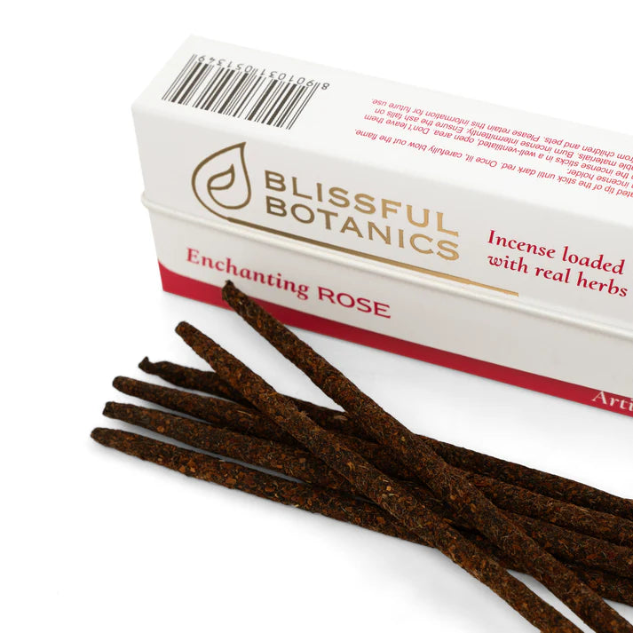 🌹 Incienso Natural de Rosa Encantadora – Blissful Botanics ✨